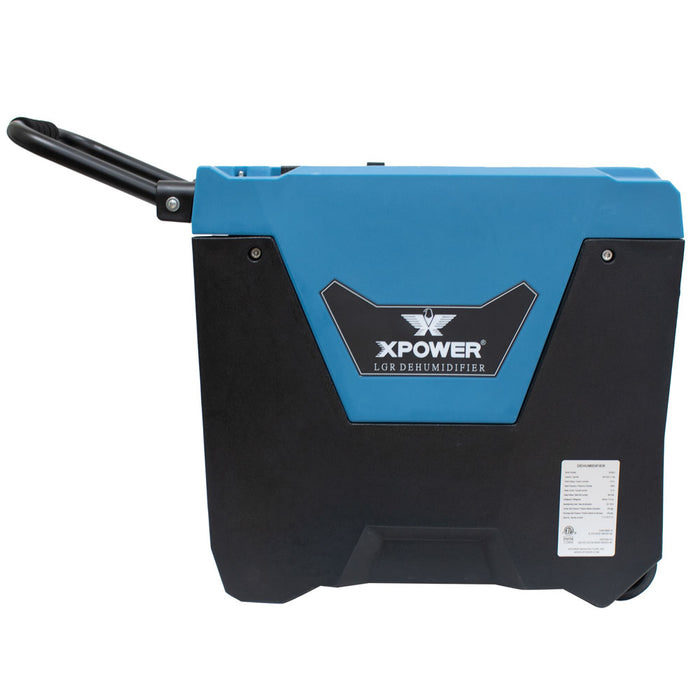 XPOWER XD-85L2 Commercial LGR Dehumidifier, 85 PPD, Auto Purge Pump, Handle and Wheels, view 9 of 10