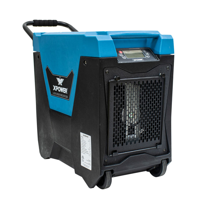 XPOWER XD-85L2 Commercial LGR Dehumidifier, 85 PPD, Auto Purge Pump, Handle and Wheels