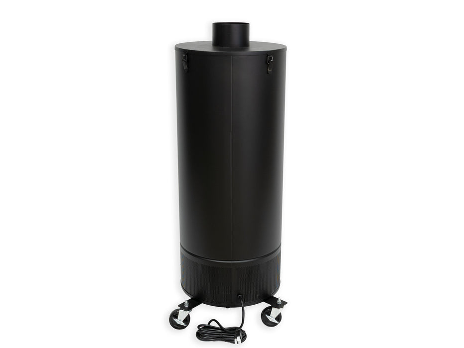 airpura-900max-black-back.jpg — Airpura 900 Max Heavy Industrial Fume Extractor in black, rear view with power cord