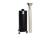 airpura-900max-black-with-hose-display.jpg — Airpura 900 Max fume extractor with hose and funnel accessory displayed
