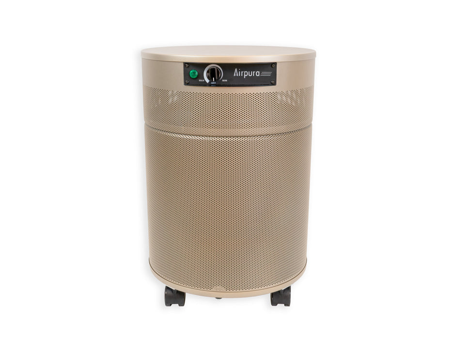 Soft Silver front angled view of Airpura F600 commercial formaldehyde and VOC air purifier