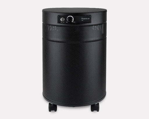 Airpura F700 commercial formaldehyde and VOC air purifier in Black front angled view for facility use