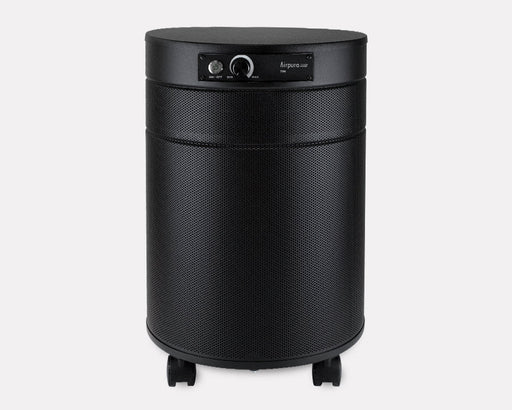 Airpura G700 DLX commercial heavy duty odor free carbon air purifier for chemically sensitive individuals in Black front angled view for facility use
