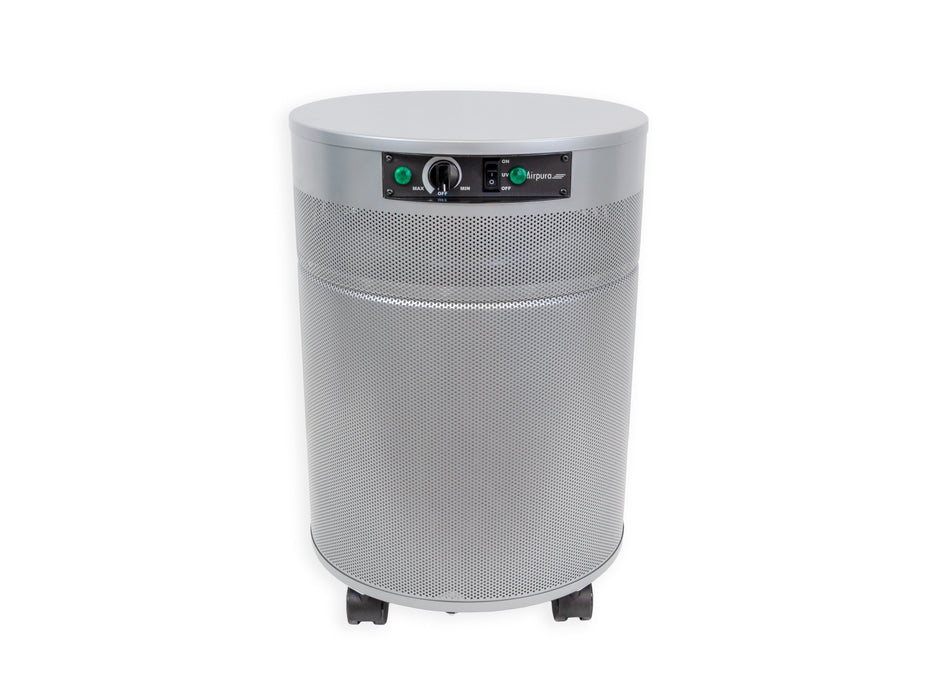 Airpura P614 commercial air purifier Soft Silver side profile showing compact 23 inch height