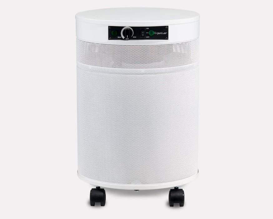 Airpura P714 air purifier White front view showing 360 degree air intake grille