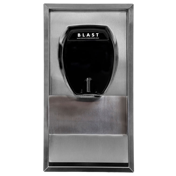 Blast Series compact hand dryer in reinforced steel construction with smallest footprint on the market