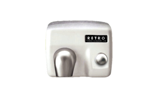 Retro Series cast iron commercial hand dryer showing stylish compact design and blue LED indicator