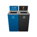 Spectrum Double Cube 48-gal recycling and waste station in Red-Black front view