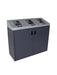 Busch Summit triple 170 L station – silver body with grey sloped lids