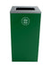 Front view of dark green Spectrum Cube with full-opening lid