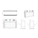 Envyrozone Hazleton EL-003 420 L 3-stream recycling station in stainless finish