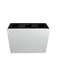 Front view of Mezzo triple bin showing CANS & BOTTLES, PAPER, WASTE ONLY labels