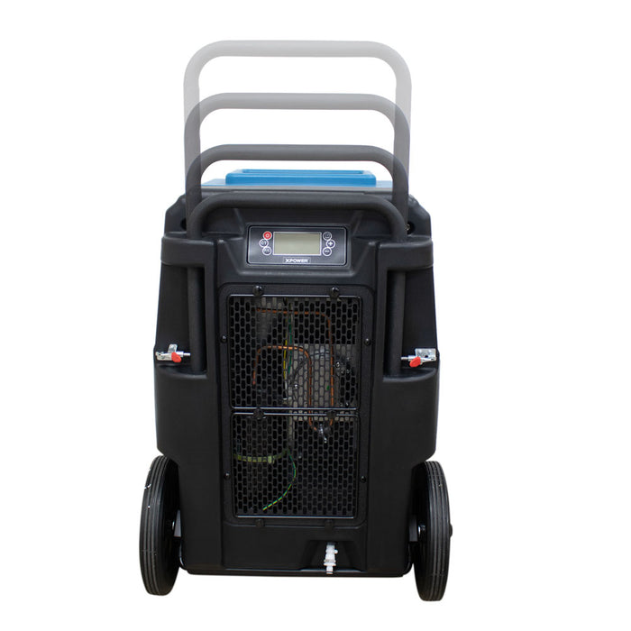 XPOWER XD-165L LGR Dehumidifier, 165 PPD, Auto Purge Pump, Handle and Wheels, view 4 of 14