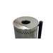 Front view of polished Mini Mirage waste bin with 5-inch opening
