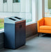 Summit double Mixed Recyclables + Waste station in upscale lobby