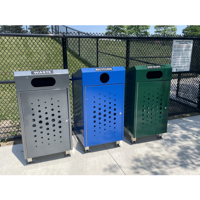 Envyrozone Murano CA-340 135 L outdoor waste bin in gray with slot opening