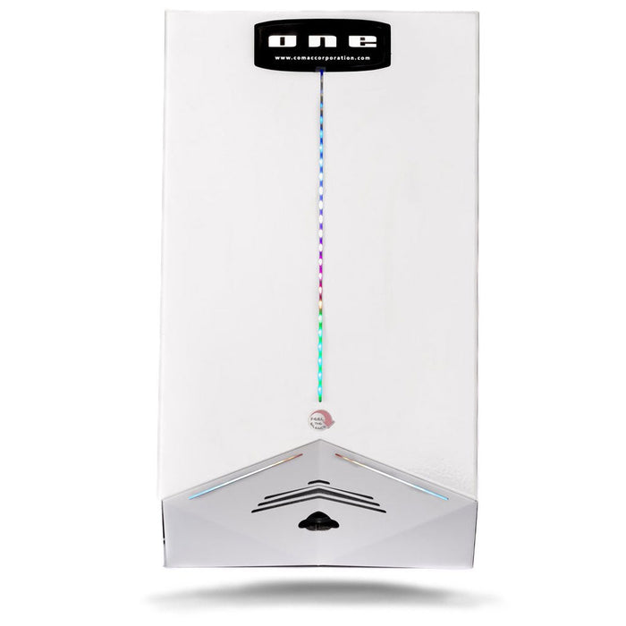 One Series compact LED commercial hand dryer with modular design and adjustable airflow temperature