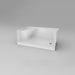 White Acritec Pender receptor shower base with RH seat and shelf in a 59 3/4 x 32 1/4 inch accessible installation