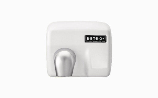 Retro+ Series automatic sensor cast iron commercial hand dryer showing stylish compact design and blue LED