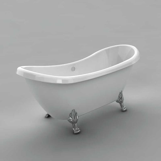 Rhapsody Freestanding Bathtub – Chrome No Overflow View
