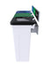 All three lids flipped back on Rise triple bin for easy servicing