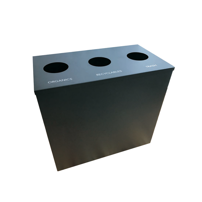 Envyrozone Signature CA-316-M 3-stream 177 L recycling station in powder coated finish