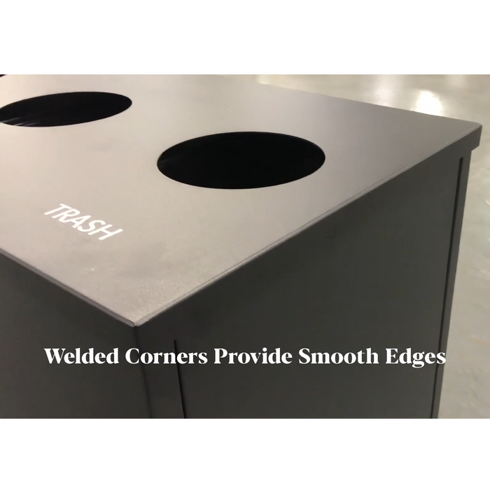 Signature 3-stream unit with three rigid plastic liners pulled out