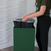 Dark green Spectrum Cube with LDPE liner removed for servicing