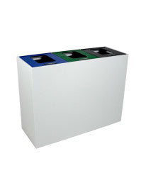 Busch Mezzo triple 170 L station – white body white with blue, green & black lids
