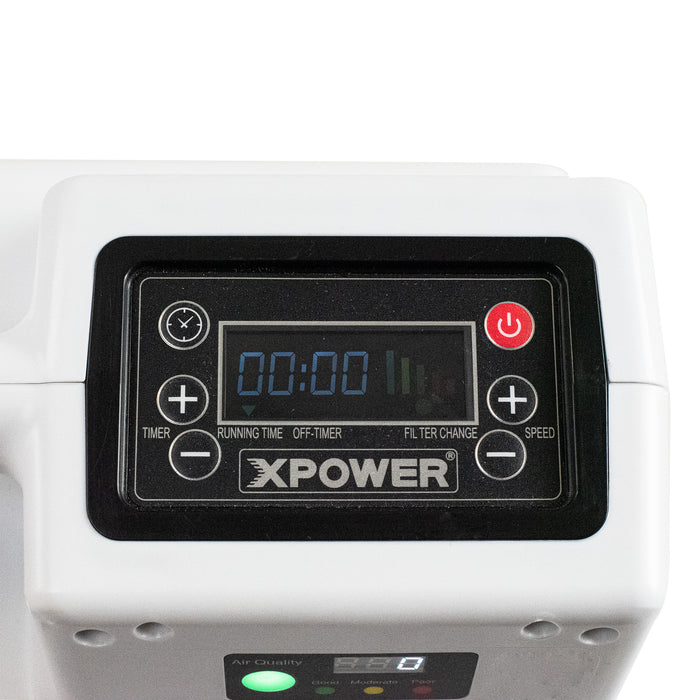 XPOWER X-2830 Air Scrubber, 550 CFM, 4-Stage HEPA, Digital Control and Air Quality Monitor, view 3 of 11