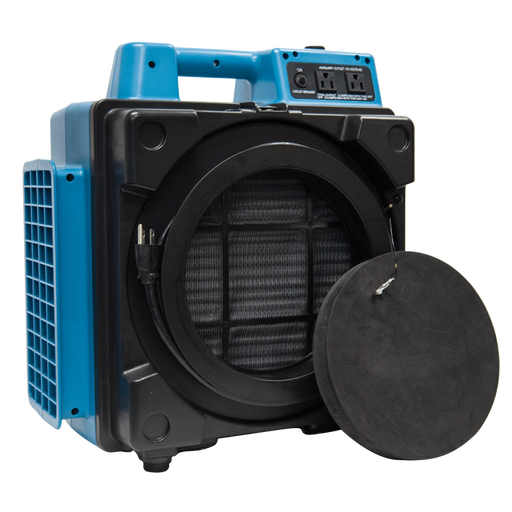 XPOWER X-2480A Mini Air Scrubber, 550 CFM, 3-Stage HEPA, GFCI Daisy Chain