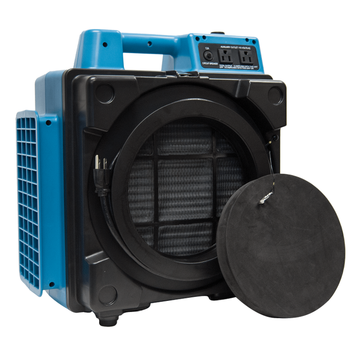 XPOWER X-2480A Mini Air Scrubber, 550 CFM, 3-Stage HEPA, GFCI Daisy Chain