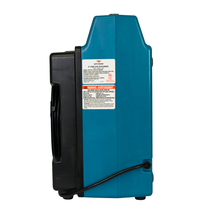 XPOWER X-2580 Mini Air Scrubber, 550 CFM, 4-Stage HEPA with Carbon Filter, view 6 of 7